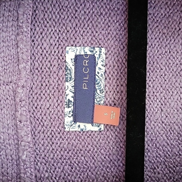 Anthropologie Pilcro Size Small Lavender Chunky Knit Cardigan Sweater - Picture 4 of 8